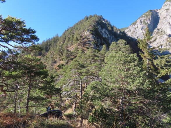 Hier würde der Gratsteig weiterführen zur Guggermauerhütte