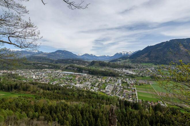 Blick auf Feldkirch vom Gantenstein