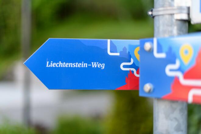 Beschilderung Liechtenstein-Weg
