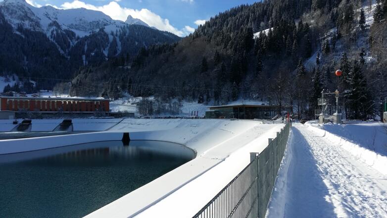 Seerundweg mit Blick Richtung Mittelstation Golmerbahn