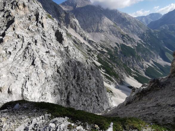 Blick vom Stempeljoch auf den Wilde Bande Steig