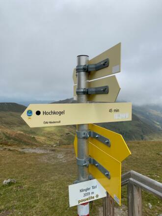 Wegweiser Klinglertörl
