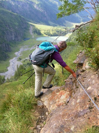 Steilpassagen im Trassensteig