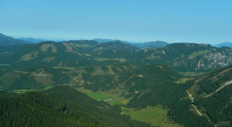 Blick vom Mannsberg Richtung Hengstpaß
