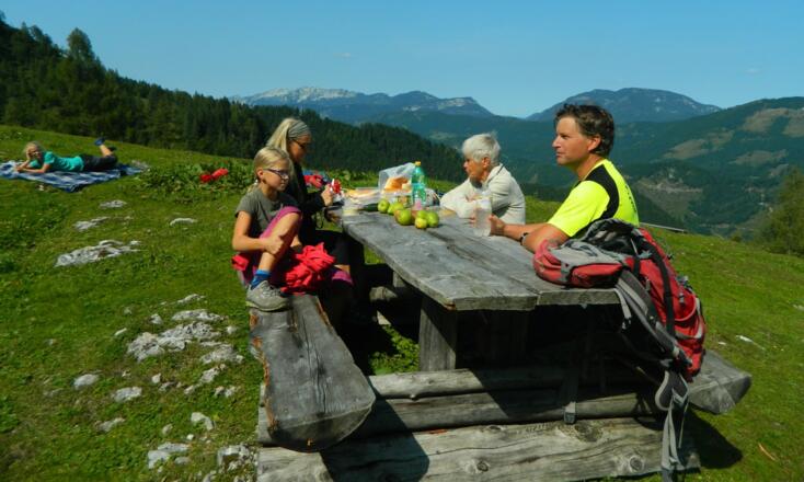 Pause bei der Laglalm
