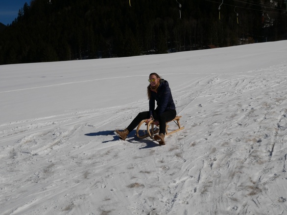 Rodeln auf der Subaru Abenteuertour