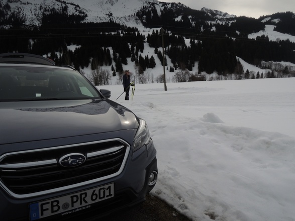 Auf der Loipe in Zöblen mit dem Subaru Outback