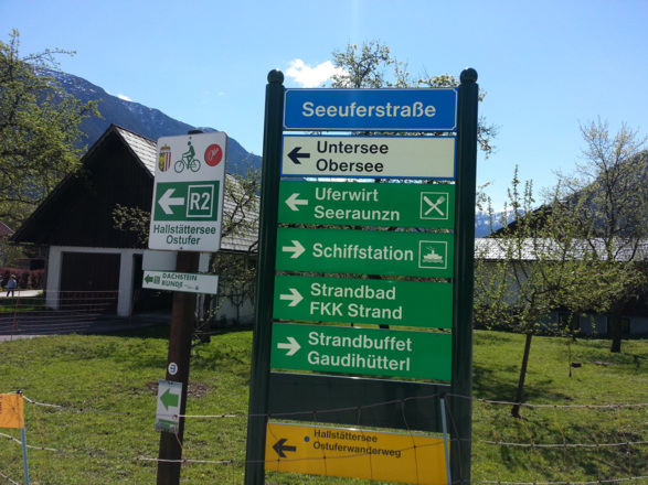Wegschilder für den Ostuferweg