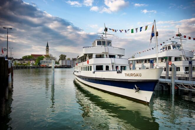 Romanshorn ist ausserdem Drehscheibe für den Schiffsverkehr. Hier kann einfach umgestiegen werden.