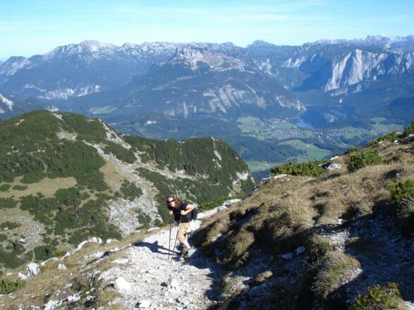 Am Aufstieg vor dem Gipfel