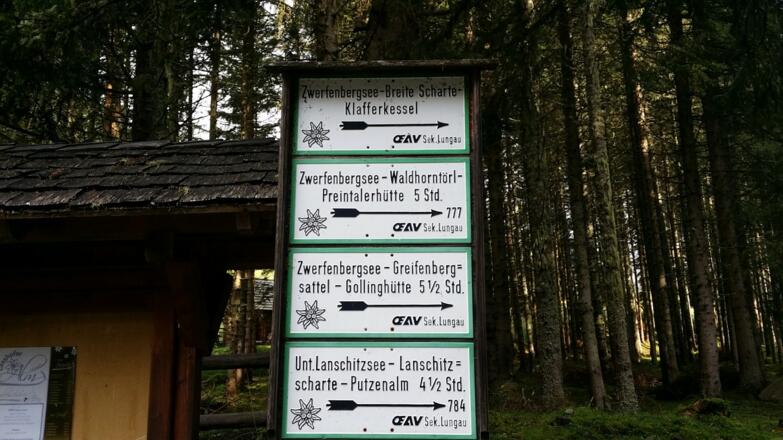 Wegweiser Lessachtal
