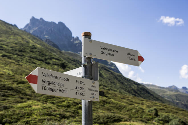 Wegweiser im Montafon