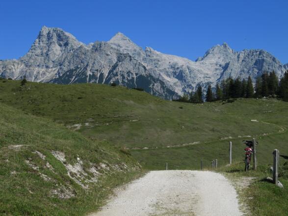 Die Loferer Steinberge, kurz vor der Gerstbergalm