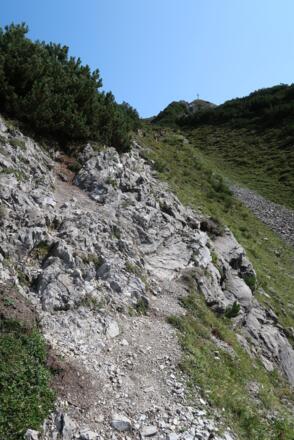 Ungesicherte Stelle vor dem Itonskopf