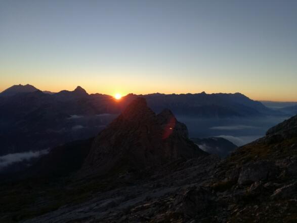 Sonnenaufgang Passauer Hütte