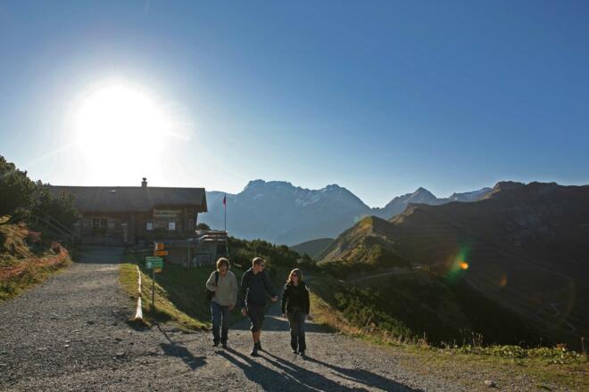 Beim Berggasthaus Sareis