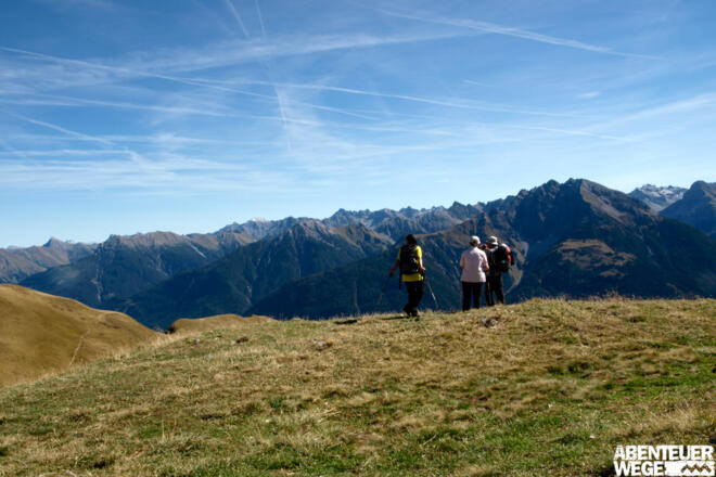 Aussicht auf die Lechtaler Alpen von Panoramaweg