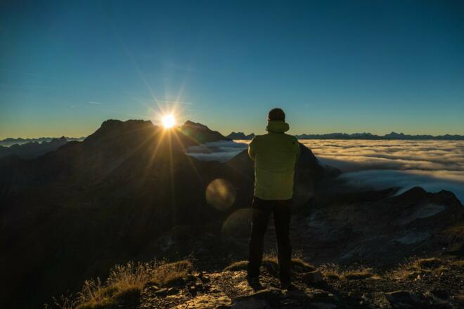Sonnenaufgang auf dem Naafkopf