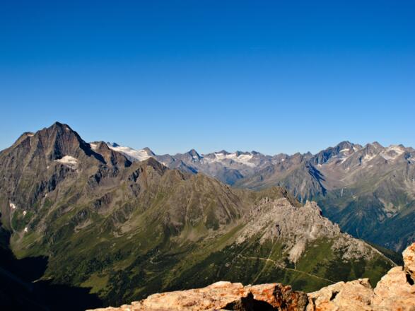 Elferkofel und Habicht vom Kesselspitz aus