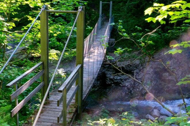 Hängebrücke über die Dornbirner Ach
