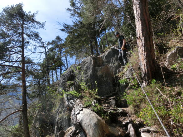 Abstieg am Francesco Tarmannsteig