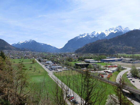 Blick vom "Hangenden Stein" nach Nüziders
