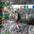 Klettersteig am Beginn mit Schwierigkeitsstufe A (leicht)