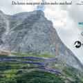 Übersichtsbild der Klettertour "Da kann man jetzt nichts mehr machen" über dem Zillergrund - Topo