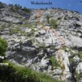 Weberknecht in der Diesbachwand - Topo - Route in Foto