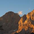 Dachstein beim Sonnenuntergang von der Austriahütte