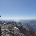 Aussicht vom Gipfel mit Kreuz