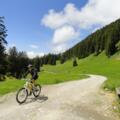 Mountainbiker in den Bergen