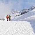 Winterwanderweg kurz vor der Alpe Unterpartnom