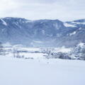 Blick auf Bezau im Winter