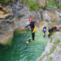 Canyoning Stuibenfälle - hoher Sprung