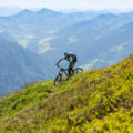 Mountainbiker in den Bergen