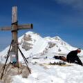 Kreuz Rossarsch 2005 m mit Südwestgrat zum Warscheneck