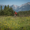 Mountainbiker auf dem Weg zur Holzalm