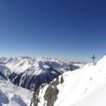 Gipfelkreuz von der Lobspitze vom Silbertal im Montafon